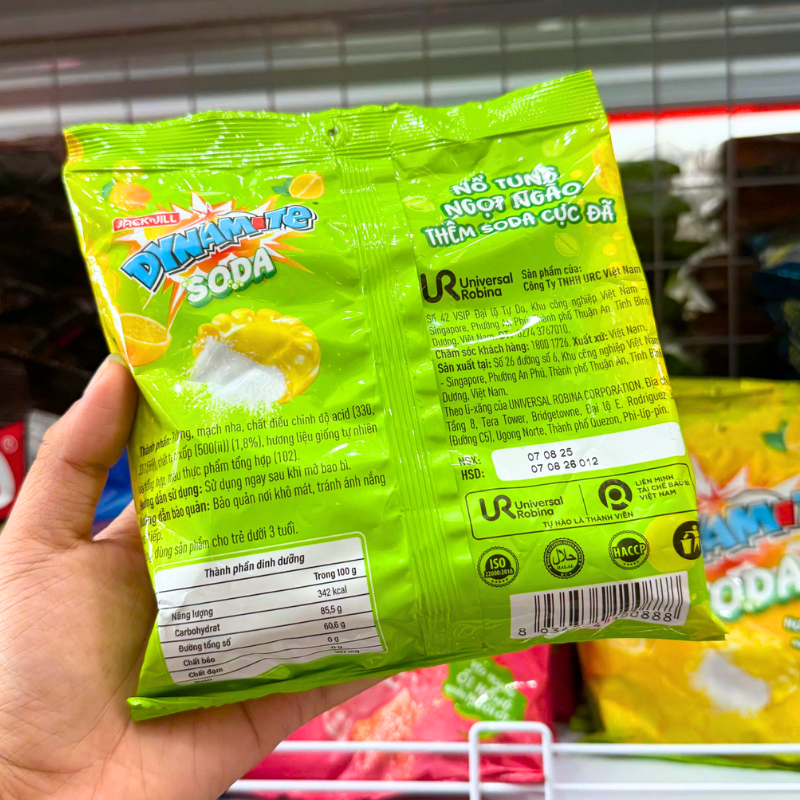 Mặt sau bao bì với hướng dẫn dùng, bảo quản và lưu ý