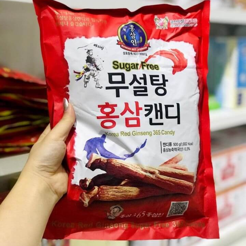 Mặt trước bao bì với tên sản phẩm và khối lượng 500g