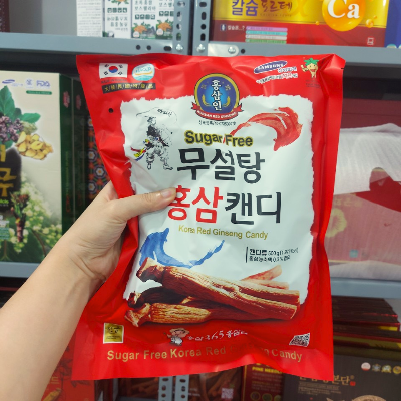 Kẹo Hồng Sâm Hàn Quốc Sugar Free 홍삼인 500g