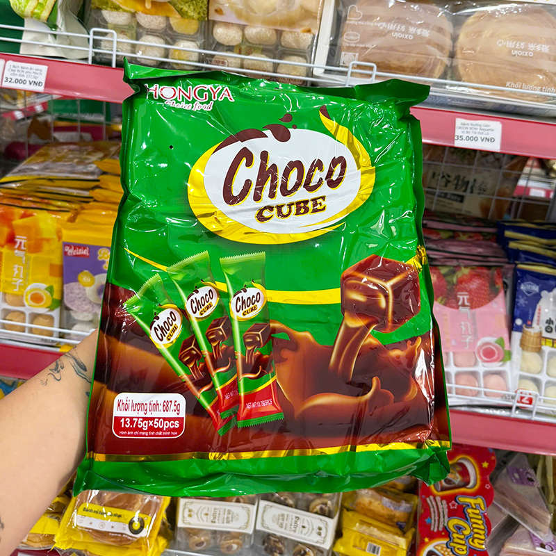 Mặt trước bao bì với tên sản phẩm và quy cách 13,75g x 50pcs