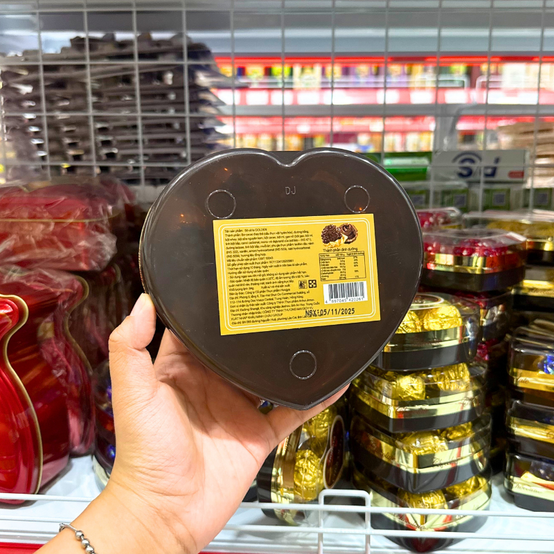 Socola Hộp Trái Tim Hongya Golden Chocolate 8 viên 84g