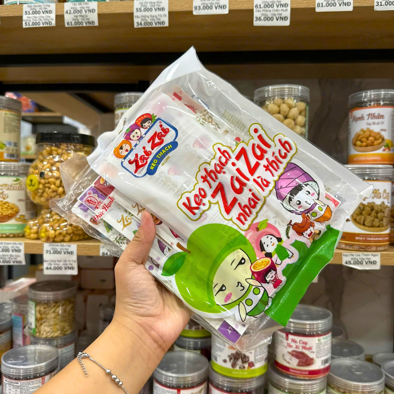 Kẹo Thạch Trái Cây Zai Zai Gói Lớn 635g