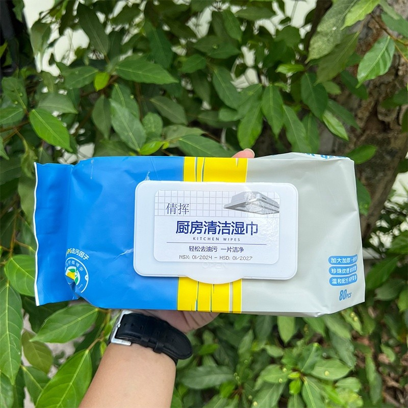 Hình ảnh gói khăn ướt lau bếp 80 miếng