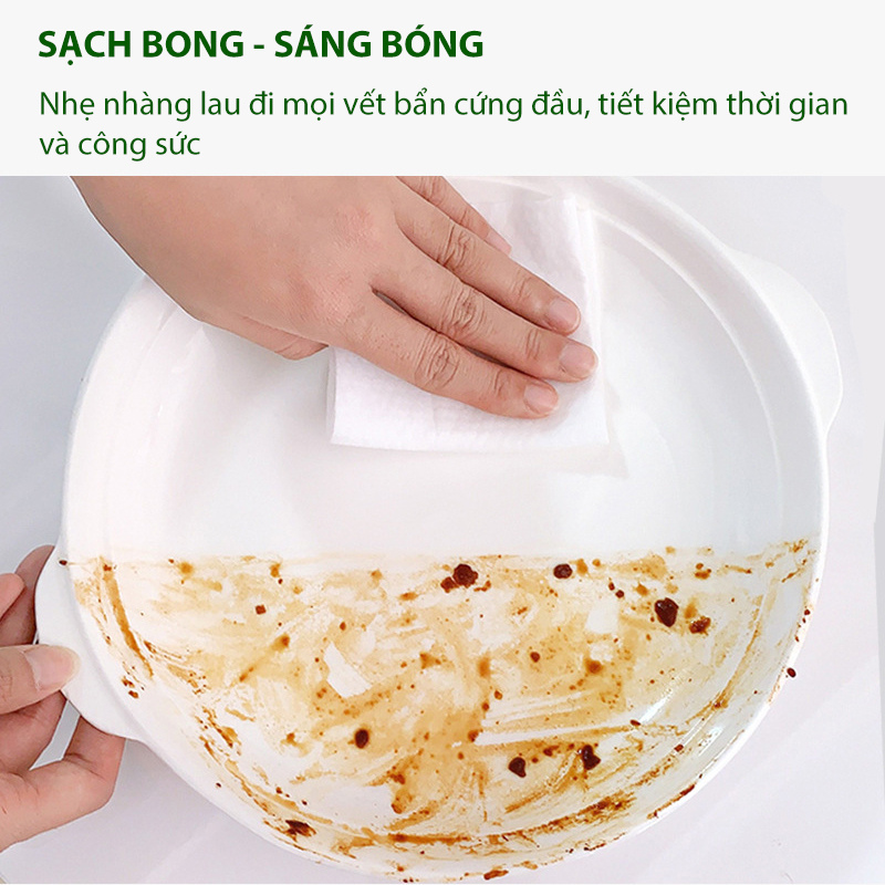 Khăn dùng để lau vết bẩn bám trên đồ dùng nhà bếp