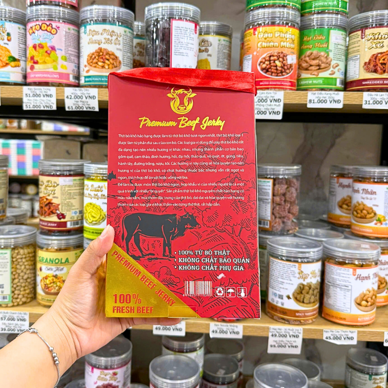 Khô Bò Cay Tứ Xuyên Premium Beef Jerky 500g
