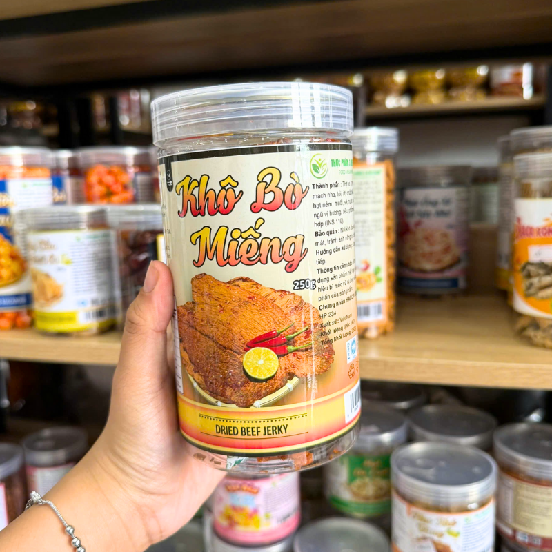 Khô Bò Miếng 250g Hũ PET