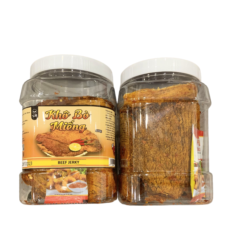 Khô Bò Miếng Loại Đặc Biệt 500g - Hộp phù hợp để tham khảo khi chọn khô bò miếng