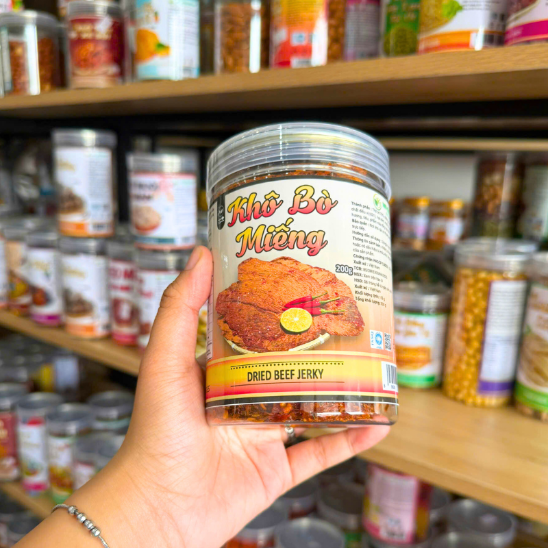 Mặt trước hũ với tên sản phẩm và khối lượng tịnh 200g