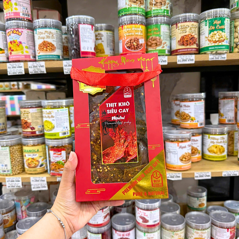 Khô Bò Siêu Cay Malai Premium Beef Jerky 500g