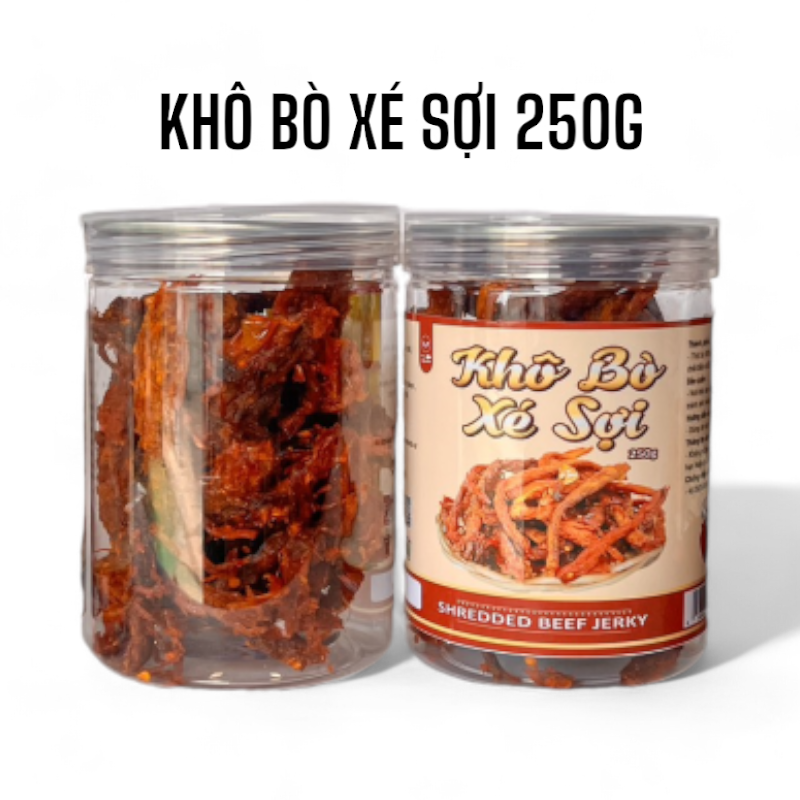 Khô Bò Xé Sợi Thượng Hạng Hộp Pet 250g