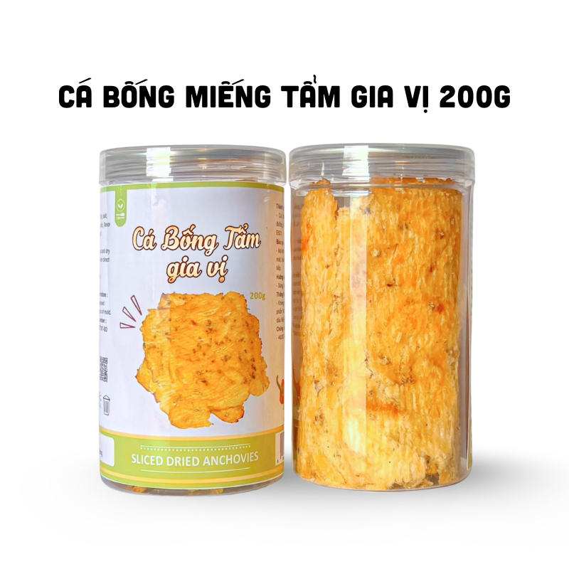 Khô Cá Bống Tẩm Gia Vị Miếng 200g Hộp