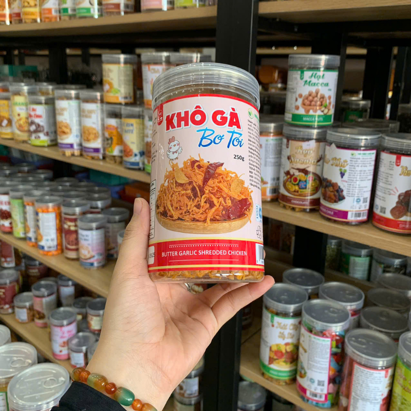 Mặt trước hũ với tên sản phẩm và khối lượng 250g