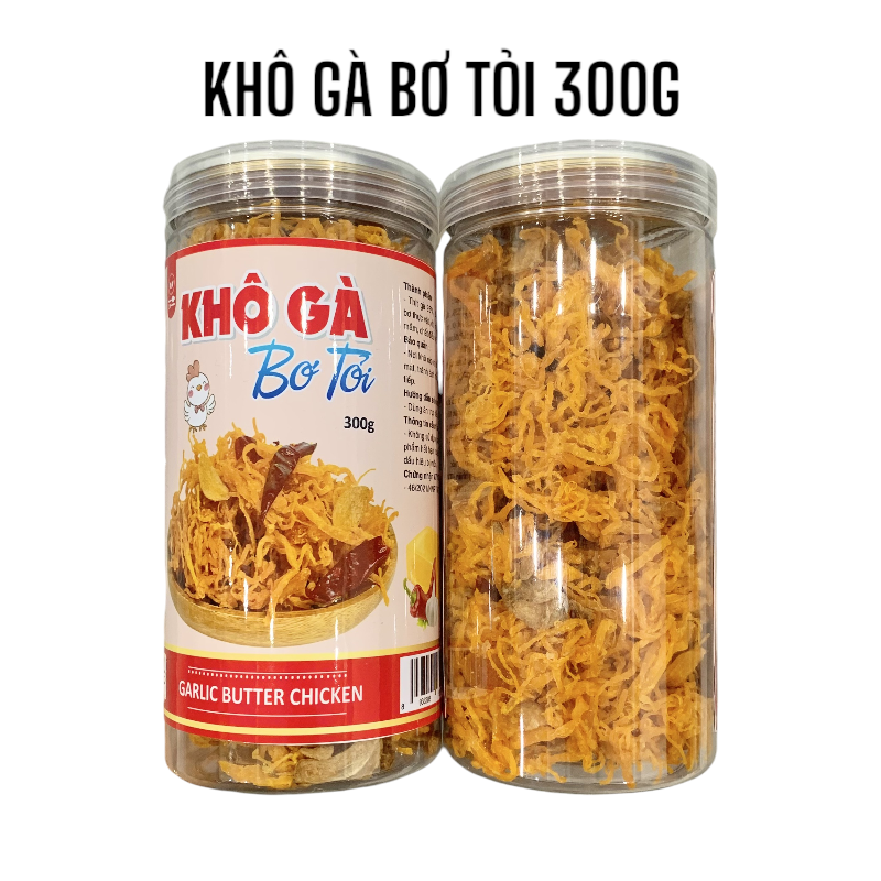 Khô Gà Bơ Tỏi 300g Hộp