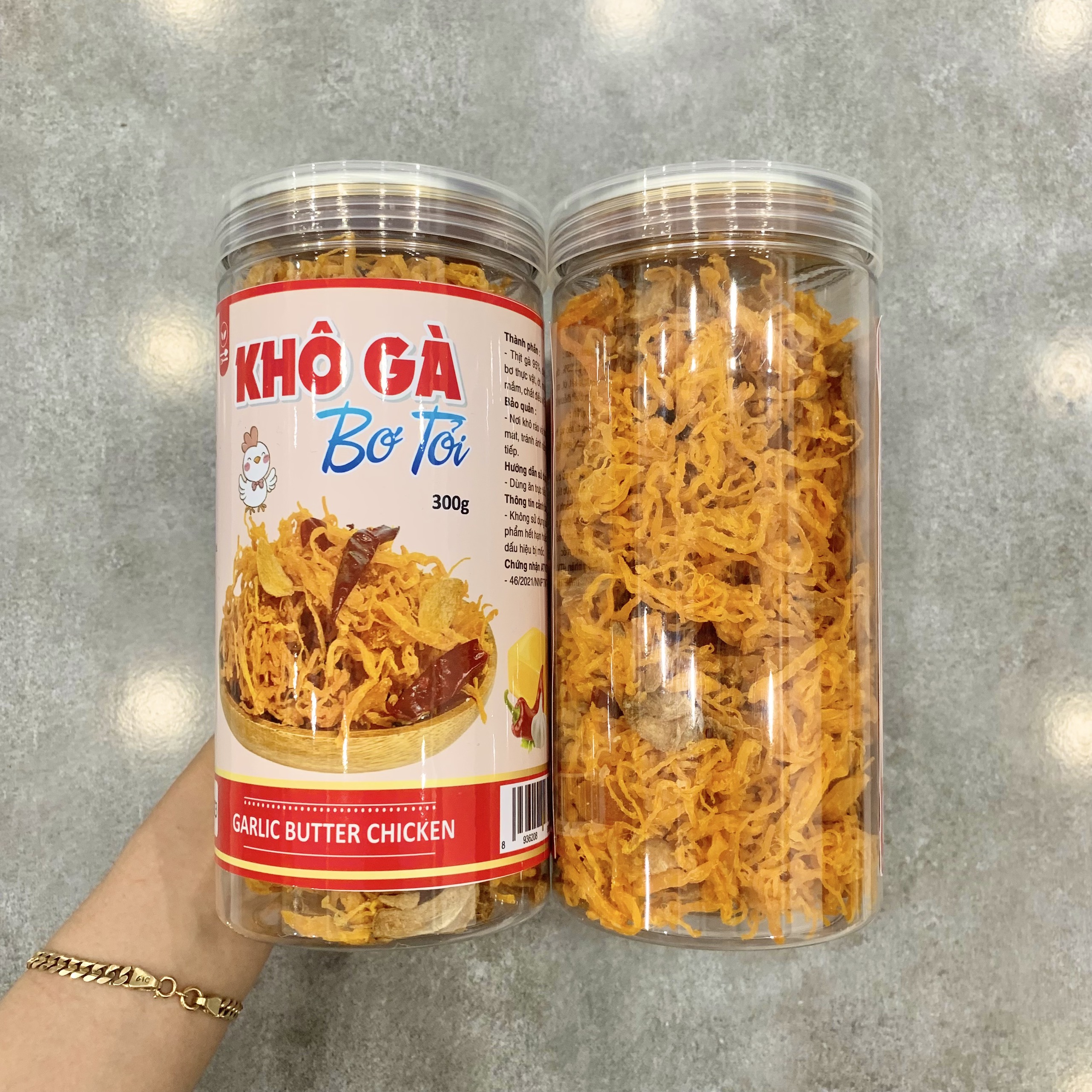 Khô Gà Bơ Tỏi 300g Hộp
