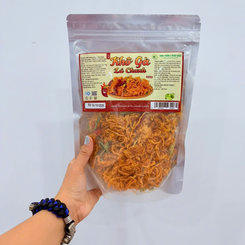 Khô Gà Lá Chanh 300g Túi Zip