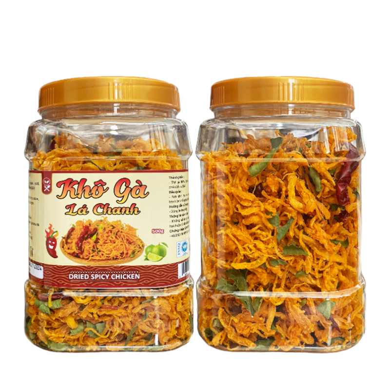 Khám phá Khô Gà Lá Chanh Loại Ngon 500g Hộp thuộc nhóm Khô gà, trâu, bò, mực các loại