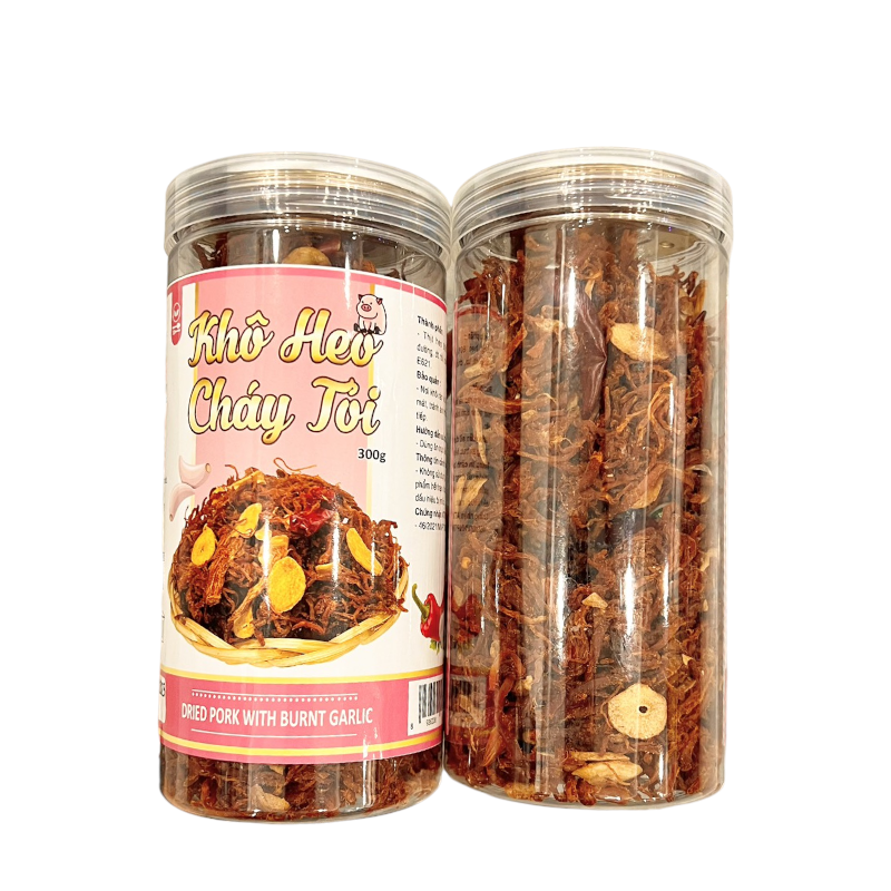 Khô Heo Cháy Tỏi Thơm Ngon 300g Hộp – một lựa chọn đáng tham khảo trong khô tẩm vị heo