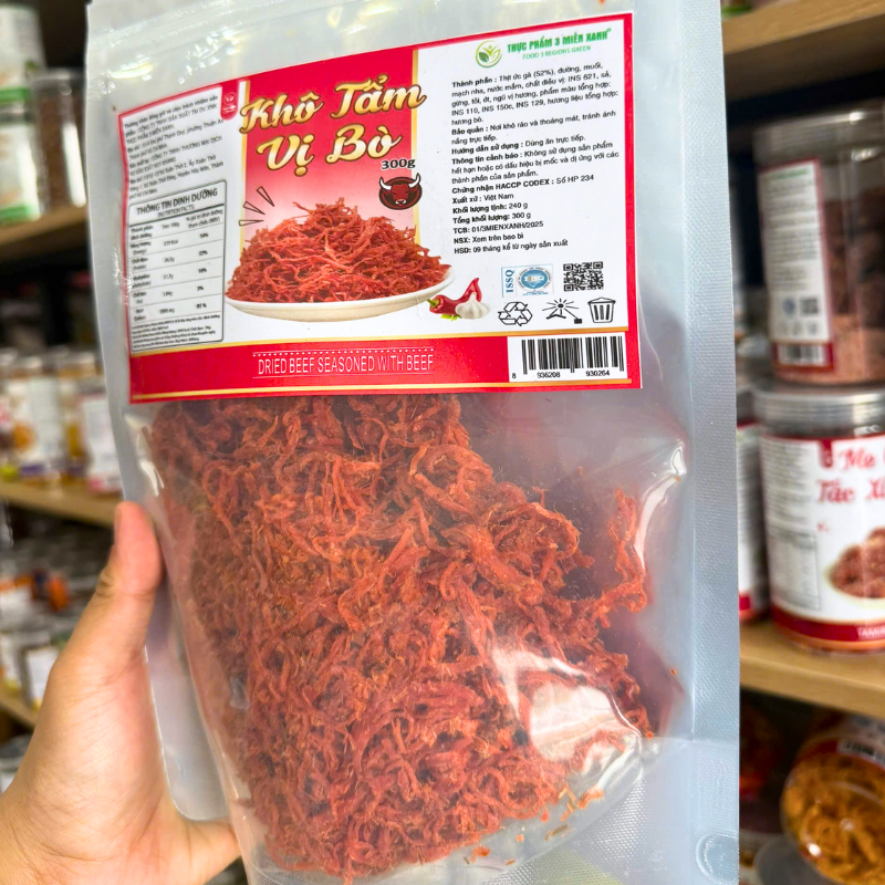 Cận cảnh nhãn sản phẩm và quy cách 300g