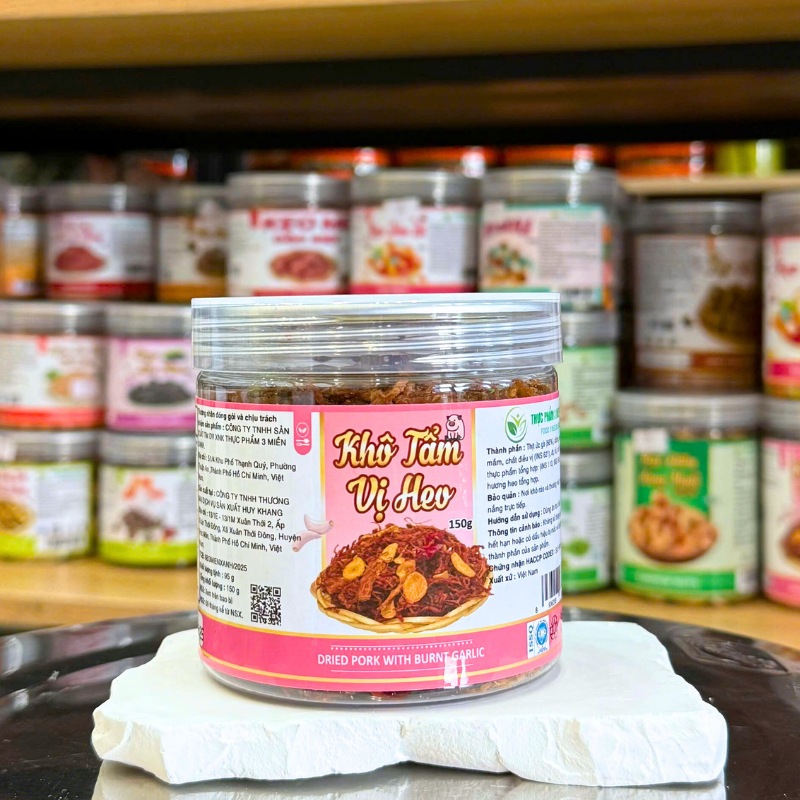 Hình mặt trước hộp với tên sản phẩm và quy cách 150g