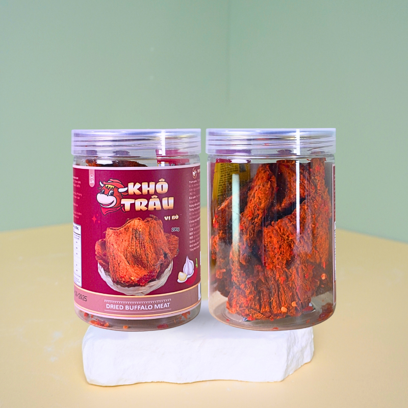Khô Trâu Miếng Tẩm Vị Bò 200g Hộp