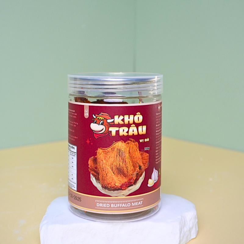 Khô Trâu Miếng Tẩm Vị Bò 200g Hộp