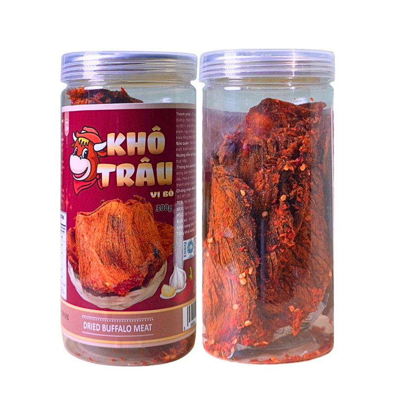 Khô Trâu Miếng Tẩm Vị Bò 300g Thơm Ngon Hộp – một lựa chọn đáng tham khảo trong Khô gà, trâu, bò, mực các loại