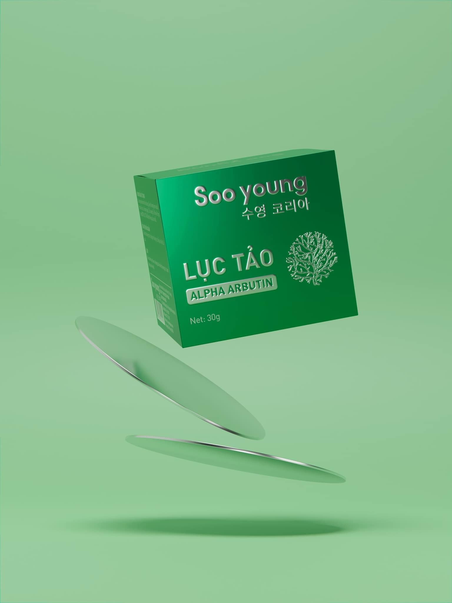 Kem dưỡng Kích Trắng Lục Tảo Alpha Arbutin Soo Young 30g