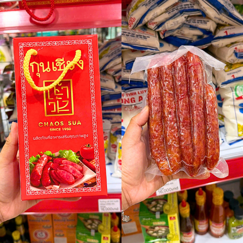Khám phá Lạp Xưởng Chaos Sua 500gr Thái Lan Dây Vàng thuộc nhóm Đồ ăn đóng hộp, xúc xích, lạp xưởng