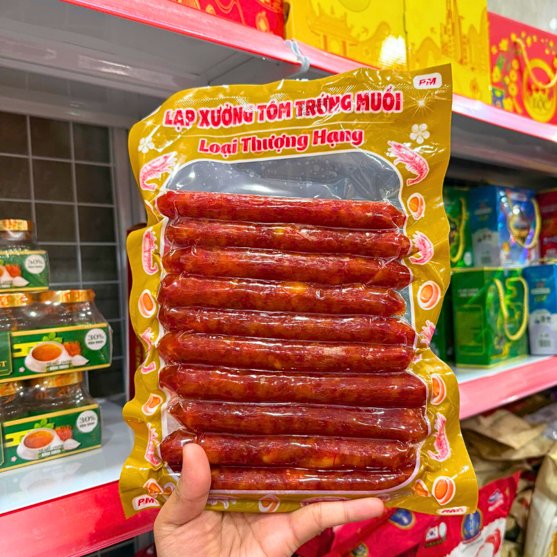 Khám phá Lạp Xưởng Tôm Trứng Muối Loại Thượng Hạng Thơm Ngon thuộc nhóm Đồ ăn đóng hộp, xúc xích, lạp xưởng