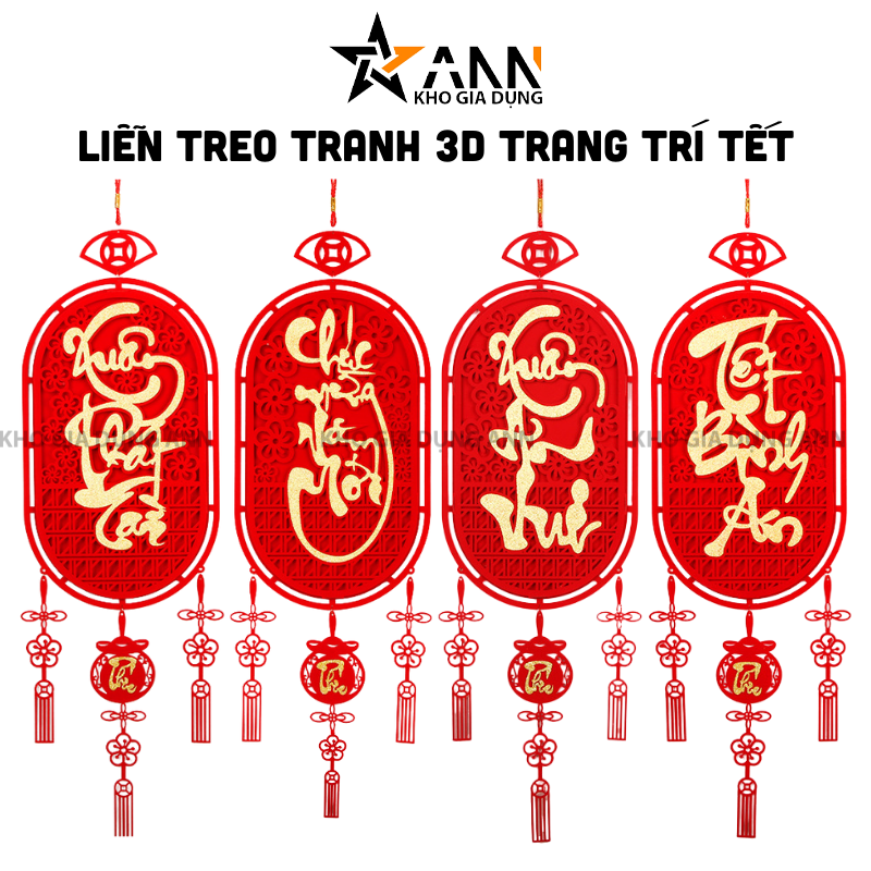 Các mẫu chữ trang trí thuộc dòng liễn treo 3D