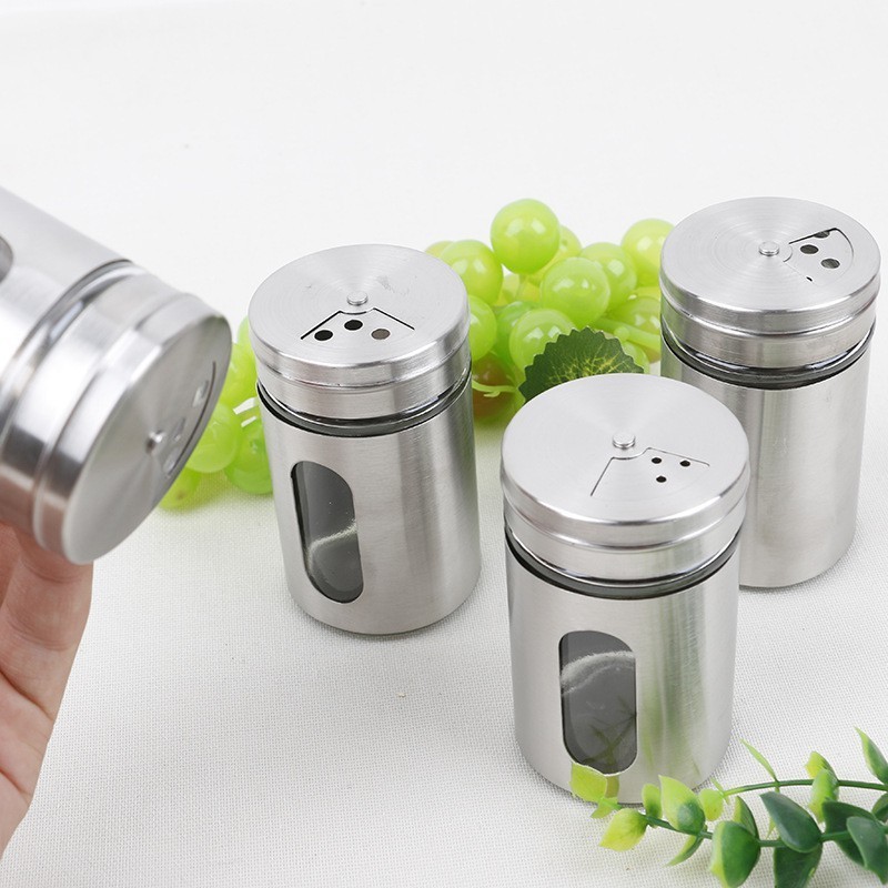 Lọ Đựng Tiêu Inox Nắp Xoay 7.5x5cm
