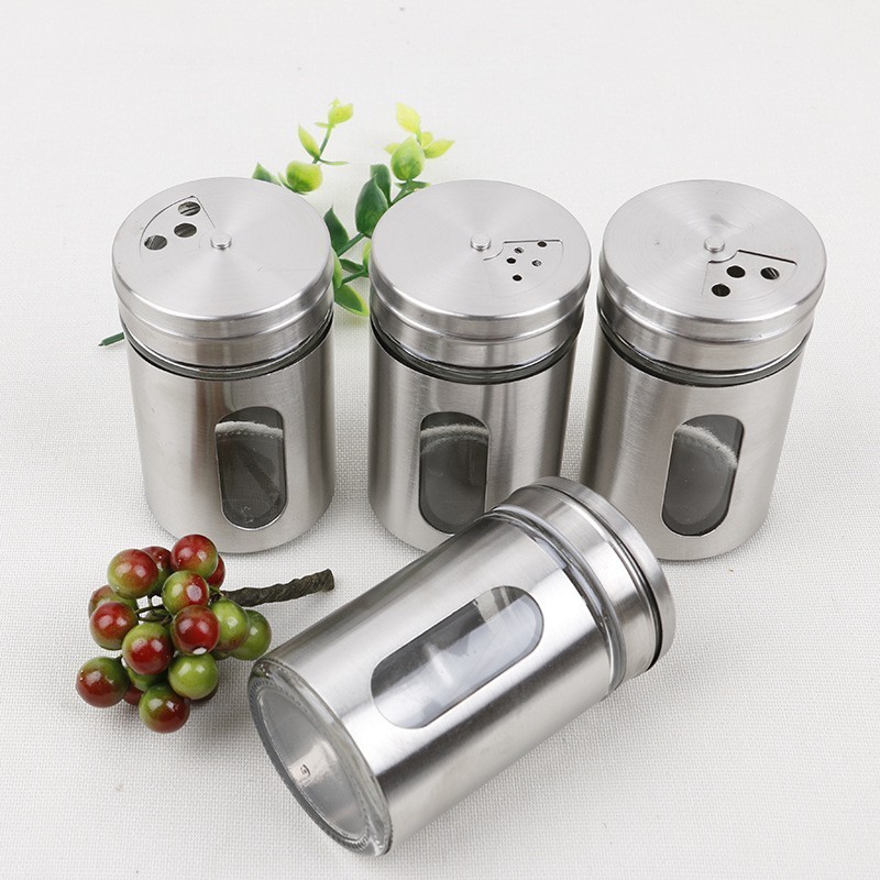 Lọ Đựng Tiêu Inox Nắp Xoay 7.5x5cm