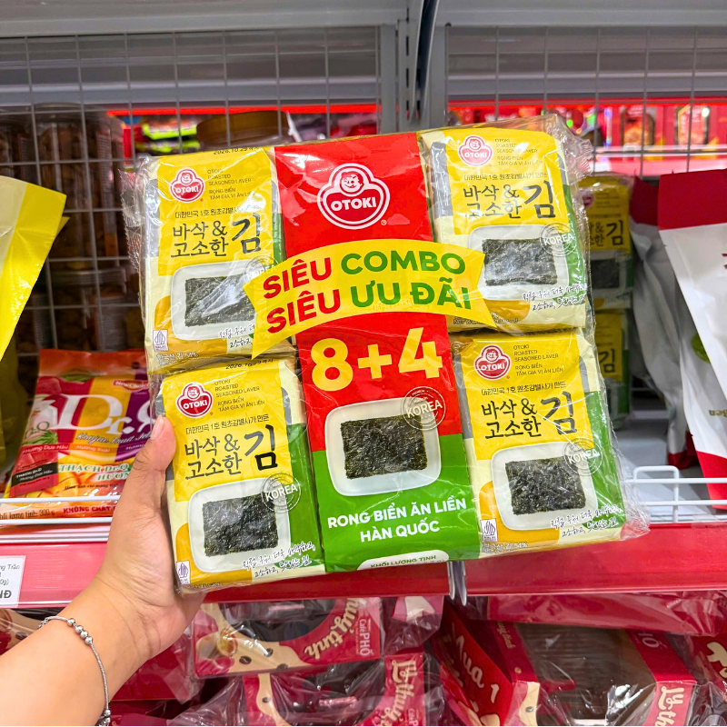 Hình ảnh Lốc 12 Gói Rong Biển Tẩm Gia Vị Ăn Liền Otoki (4.2gx12 Gói) trong bộ sưu tập Rong biển, cơm cháy, bánh tráng