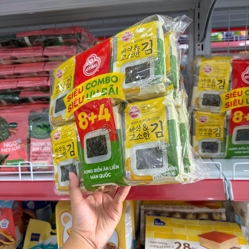 Lốc 12 Gói Rong Biển Tẩm Gia Vị Ăn Liền Otoki 4.2g x 12 Gói