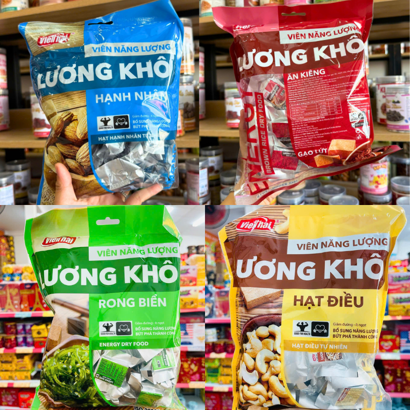 Các lựa chọn vị hạnh nhân, rong biển và hạt điều