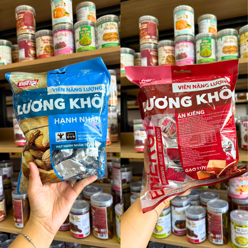 Lương Khô Viên Năng Lượng Việt Thái 350g - Gạo Lứt, Hạnh Nhân