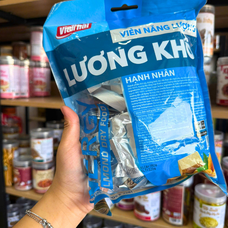 Lương Khô Viên Năng Lượng Việt Thái 350g - Gạo Lứt, Hạnh Nhân