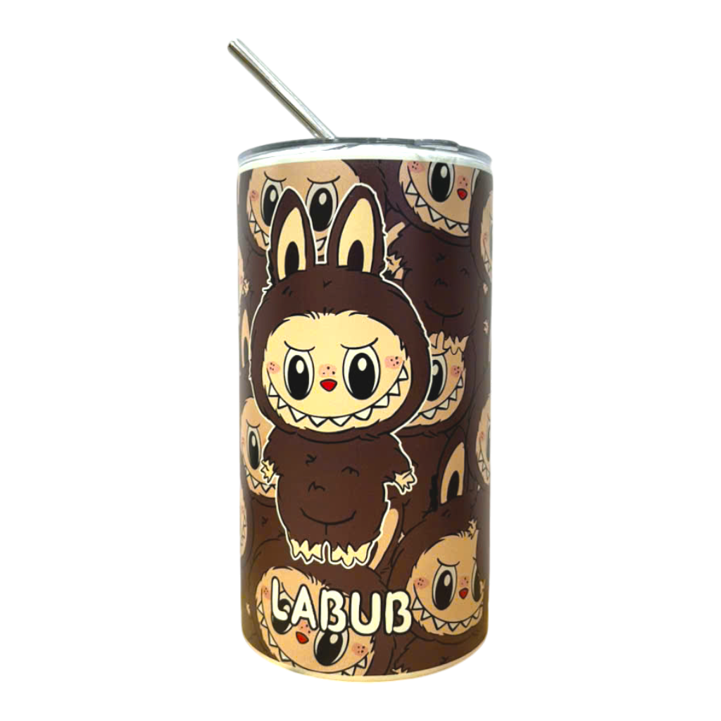 Ly Giữ Nhiệt Labubu 600ml Kèm Ống Hút 16x7.5x7.5cm