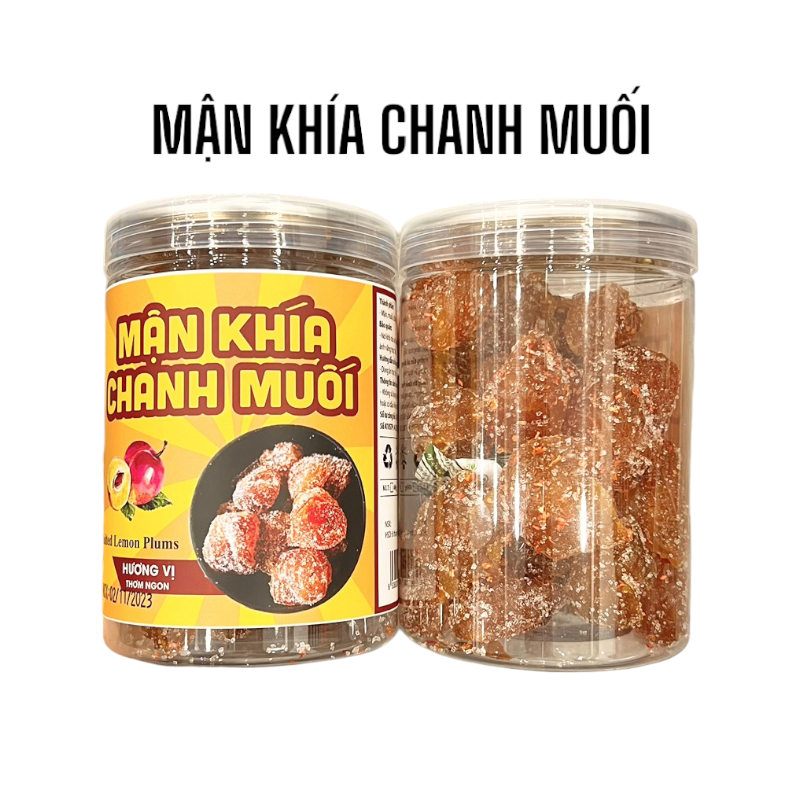 Hình ảnh hộp sản phẩm và các miếng mận bên trong