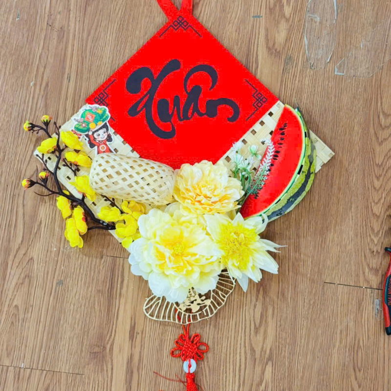 Mành Tre Trang Trí Tết Handmade