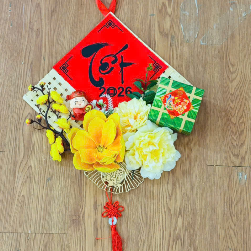 Mành Tre Trang Trí Tết Handmade