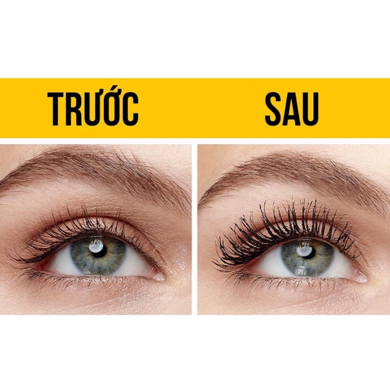 Ảnh so sánh hàng mi trước và sau khi chuốt