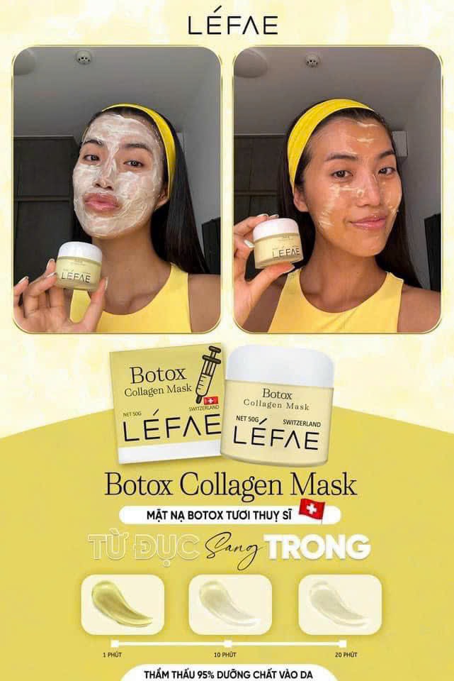 Minh họa lớp mask trên da và độ chuyển màu theo thời gian
