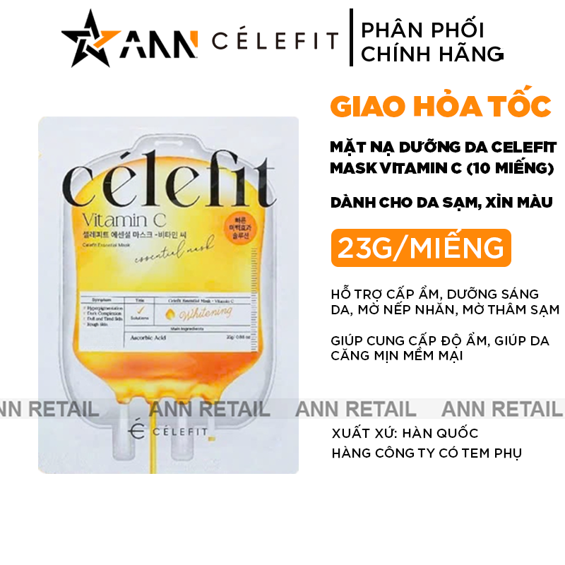 Bao bì nêu rõ 23g mỗi miếng cùng định hướng cấp ẩm, dưỡng sáng