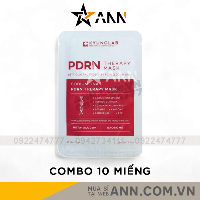 Mặt Nạ Kyung Lab PDRN Therapy Mask 23ml Combo 10 Miếng