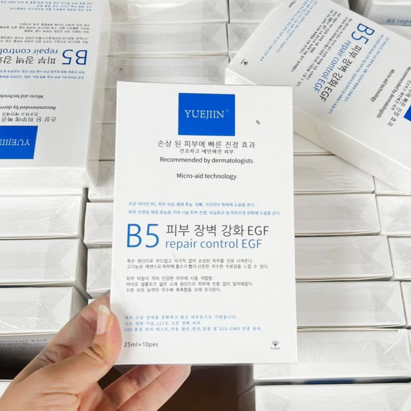 Quy cách hộp 10 miếng cầm trên tay