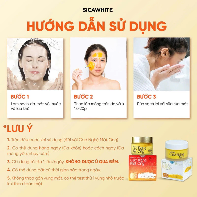 Mặt Nạ Ủ Trắng Cao Nghệ Mật Ong Sica White 50g
