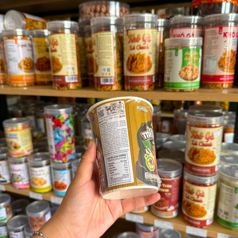 Bảng thông tin sản phẩm trên bao bì