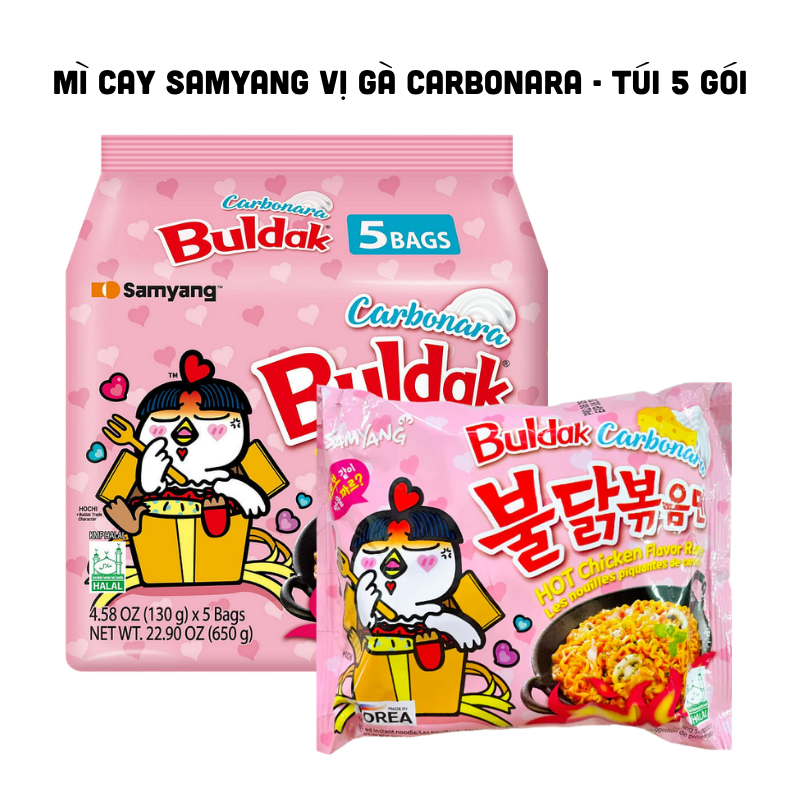 Hình ảnh tổng thể túi 5 gói và gói mì bên trong
