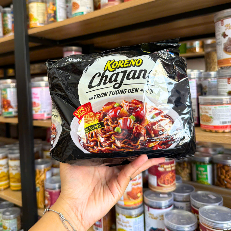 Hình ảnh Mì Tương Đen Cay Koreno Chajang - Mì Cay Hàn Quốc 5 Gói trong bộ sưu tập Mì gói, miến, cháo, phở, nui